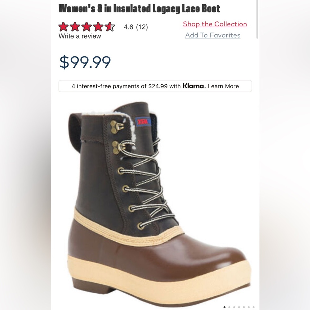 XtraTuf Women's Insulated Legacy Lace Boot